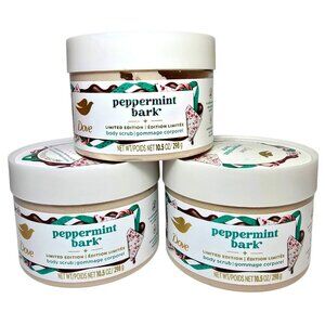 Dove 3pc Exfoliating Body Scrub Women Peppermint Bark 10.5oz EA Limited Edition